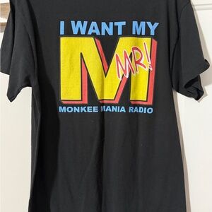 Black Monkee Mania Radio Graphic T-Shirt